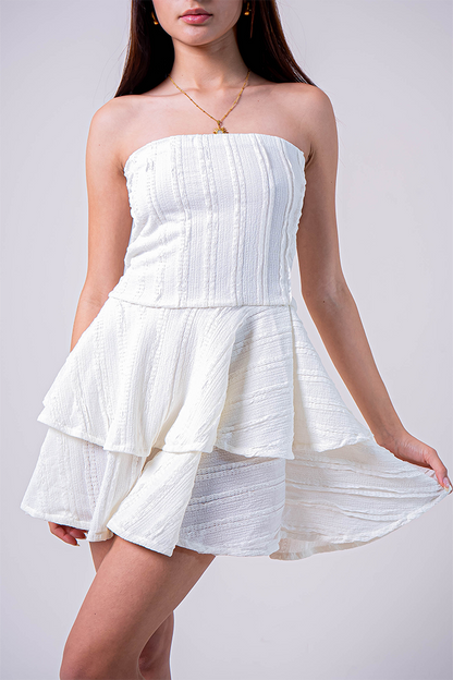 VESTIDO CORTO TEXTURA G-C 9155
