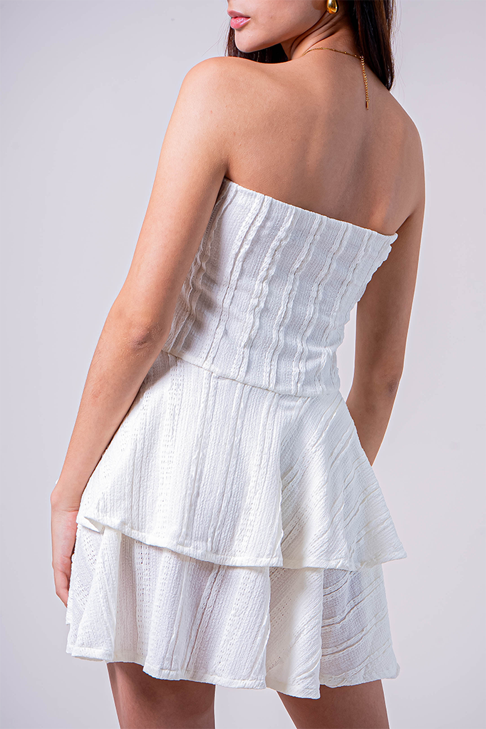 VESTIDO CORTO TEXTURA G-C 9155