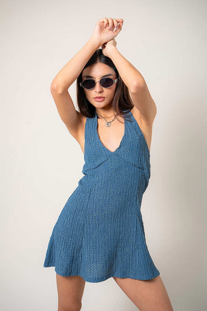VESTIDO CORTO TEXTURA R-C 8710.