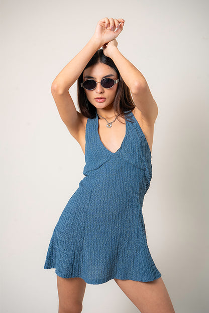 VESTIDO CORTO TEXTURA R-C 8710.