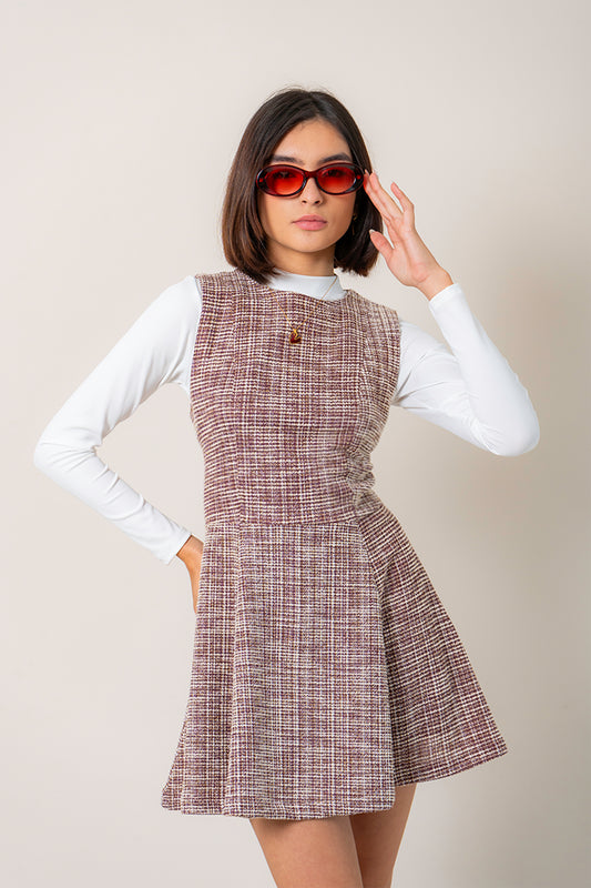 VESTIDO CORTO TWEED B-F 8178.
