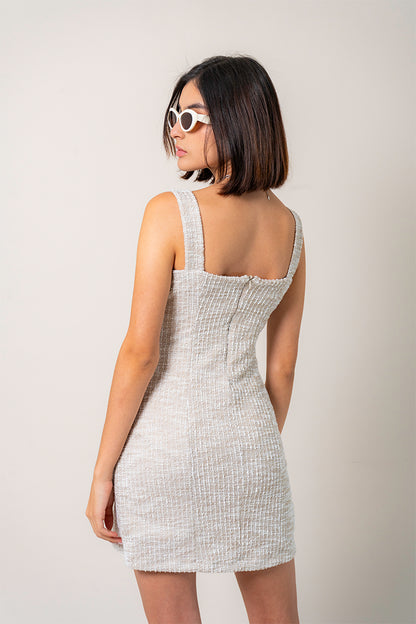 VESTIDO CORTO TWEED B-M 8726.