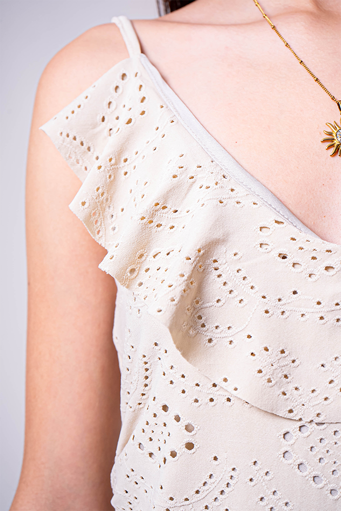 VESTIDO CORTO VOLANTES G-C 8737.