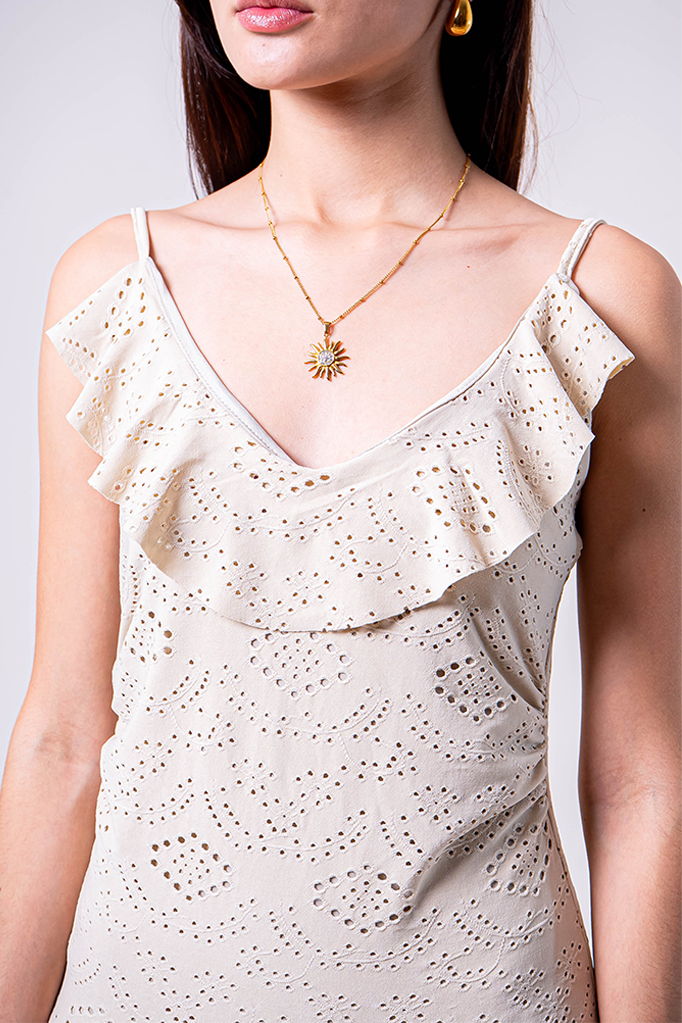 VESTIDO CORTO VOLANTES G-C 8737.