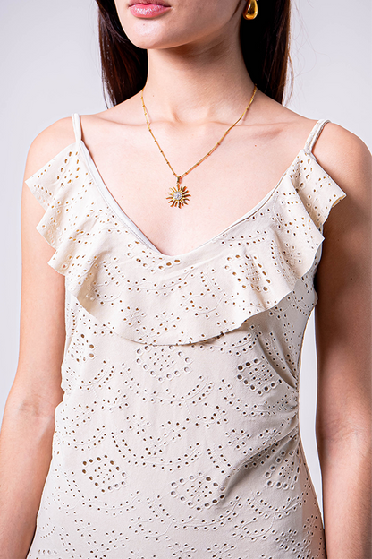VESTIDO CORTO VOLANTES G-C 8737.