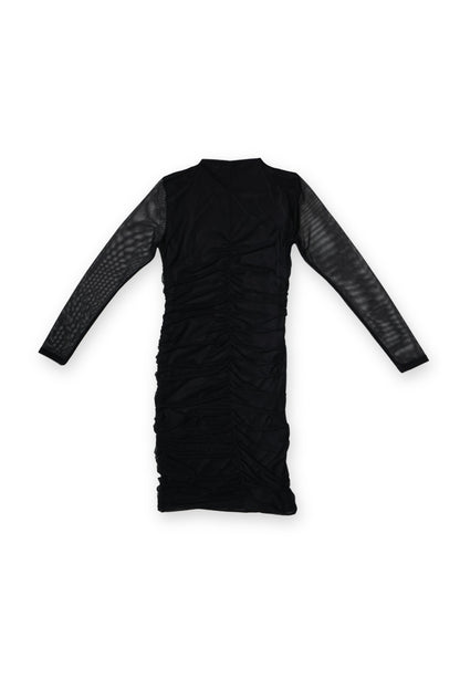 VESTIDO DRAPEADO CORTO MESH LAILA