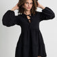 VESTIDO FLUIDO CORTO LAZOS ROMANA