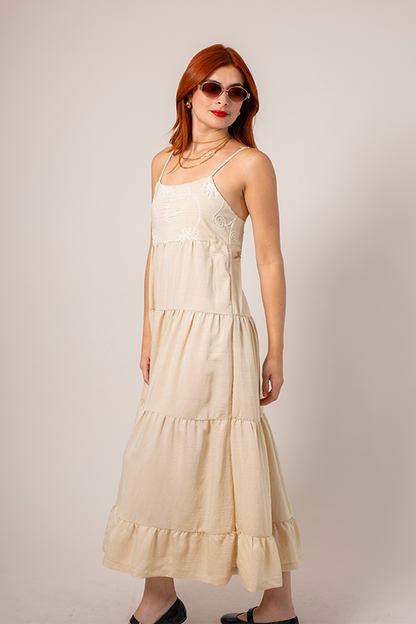 VESTIDO FLUIDO LARGO G-C 8515