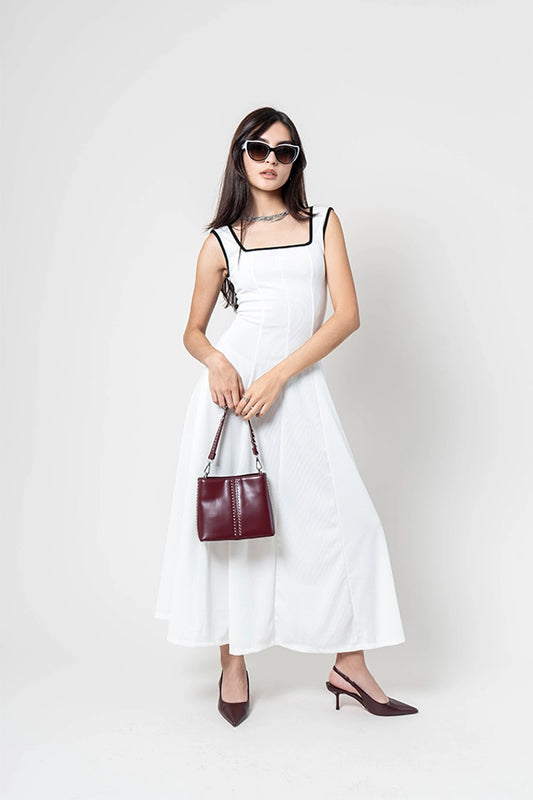 VESTIDO LARGO CONTRASTE B-C 8167.