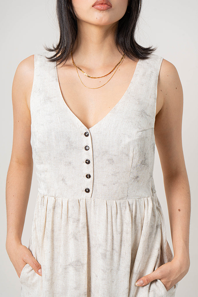 VESTIDO LARGO LINO B-C 9145.