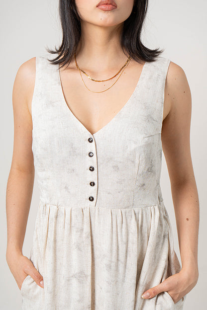 VESTIDO LARGO LINO B-C 9145.