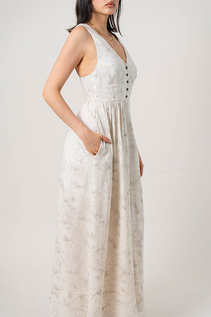VESTIDO LARGO LINO B-C 9145.