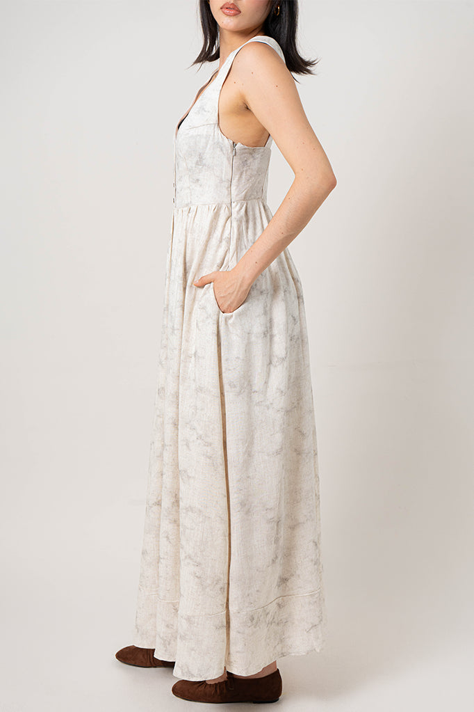 VESTIDO LARGO LINO B-C 9145.