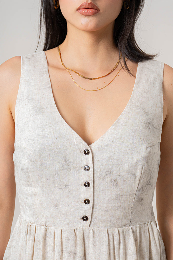 VESTIDO LARGO LINO B-C 9145.