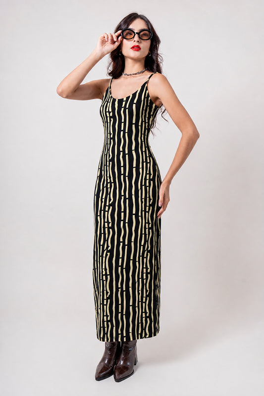 VESTIDO LARGO TEXTURA B-C 9151.