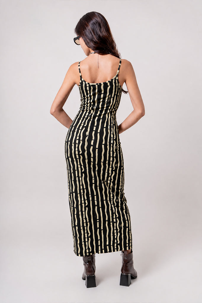 VESTIDO LARGO TEXTURA B-C 9151.