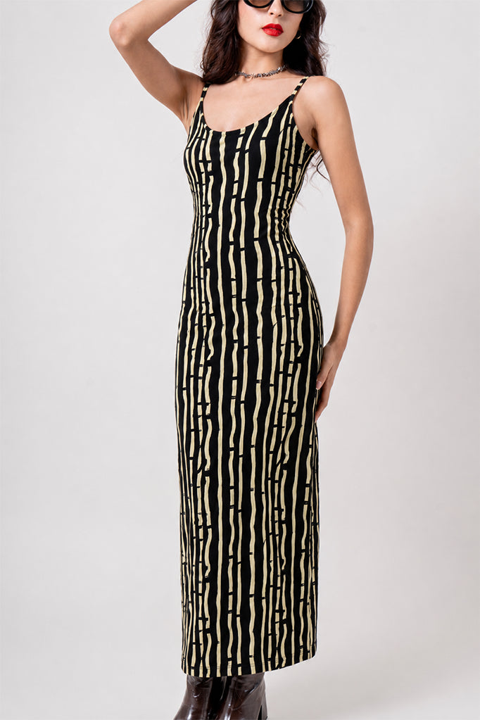 VESTIDO LARGO TEXTURA B-C 9151.