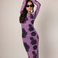 VESTIDO MANGA LARGA MESH E-F 9160.