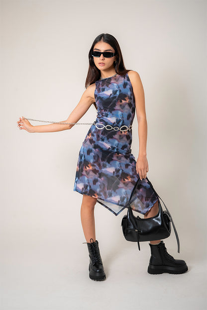 VESTIDO MIDI MESH B-M 9166.