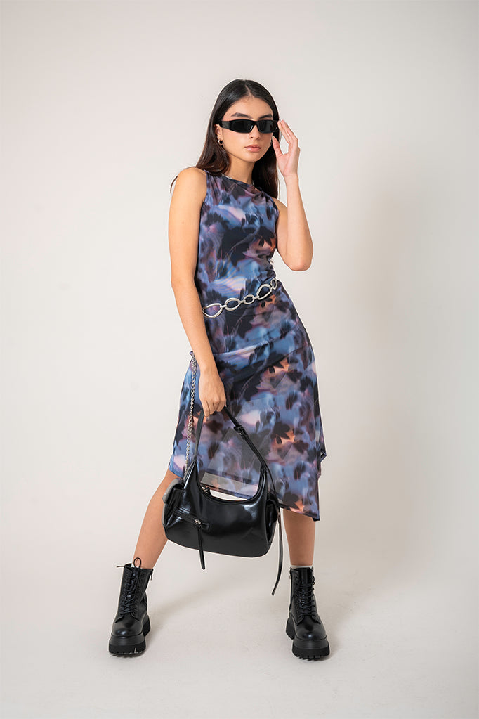 VESTIDO MIDI MESH B-M 9166.
