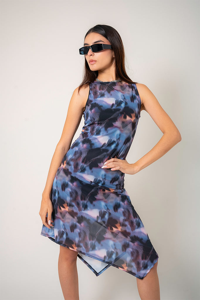 VESTIDO MIDI MESH B-M 9166.