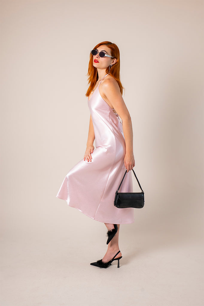 VESTIDO SATIN LARGO E-M 8563.