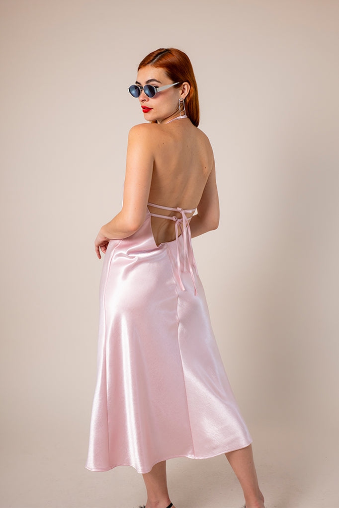 VESTIDO SATIN LARGO E-M 8563.