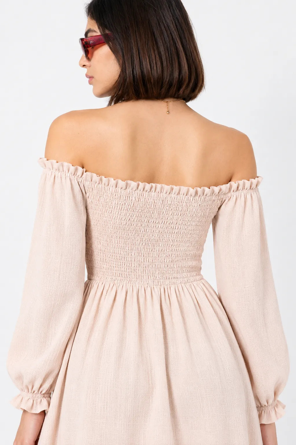 VESTIDO CORTO MANGA LARGA 6648