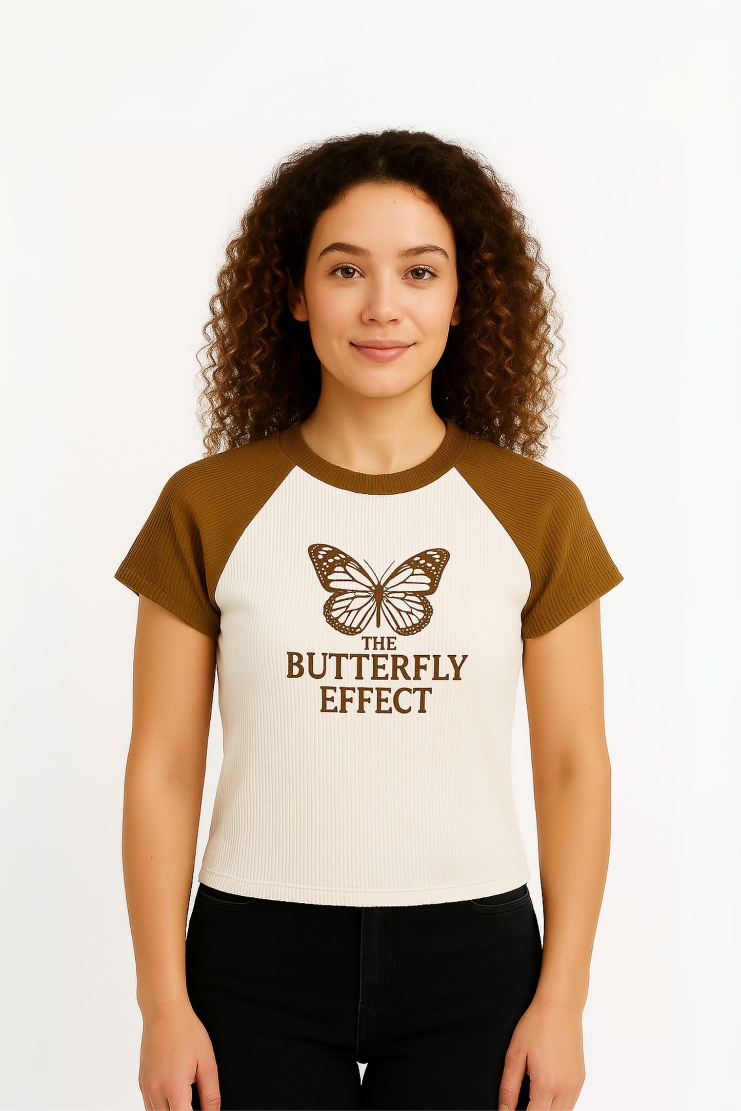 CAMISETA CROP COMBINADA STOESSEL