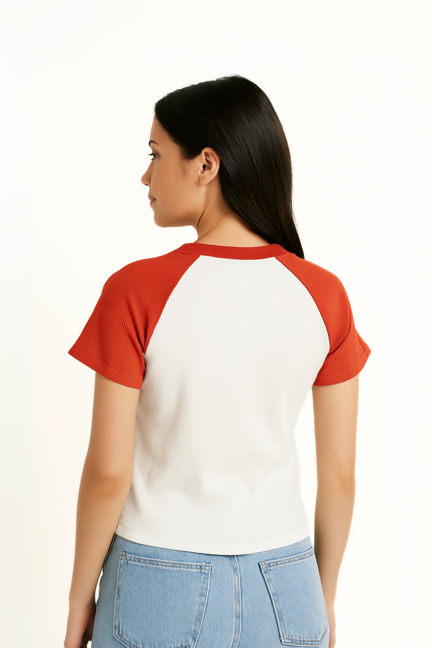 CAMISETA CROP COMBINADA STOESSEL