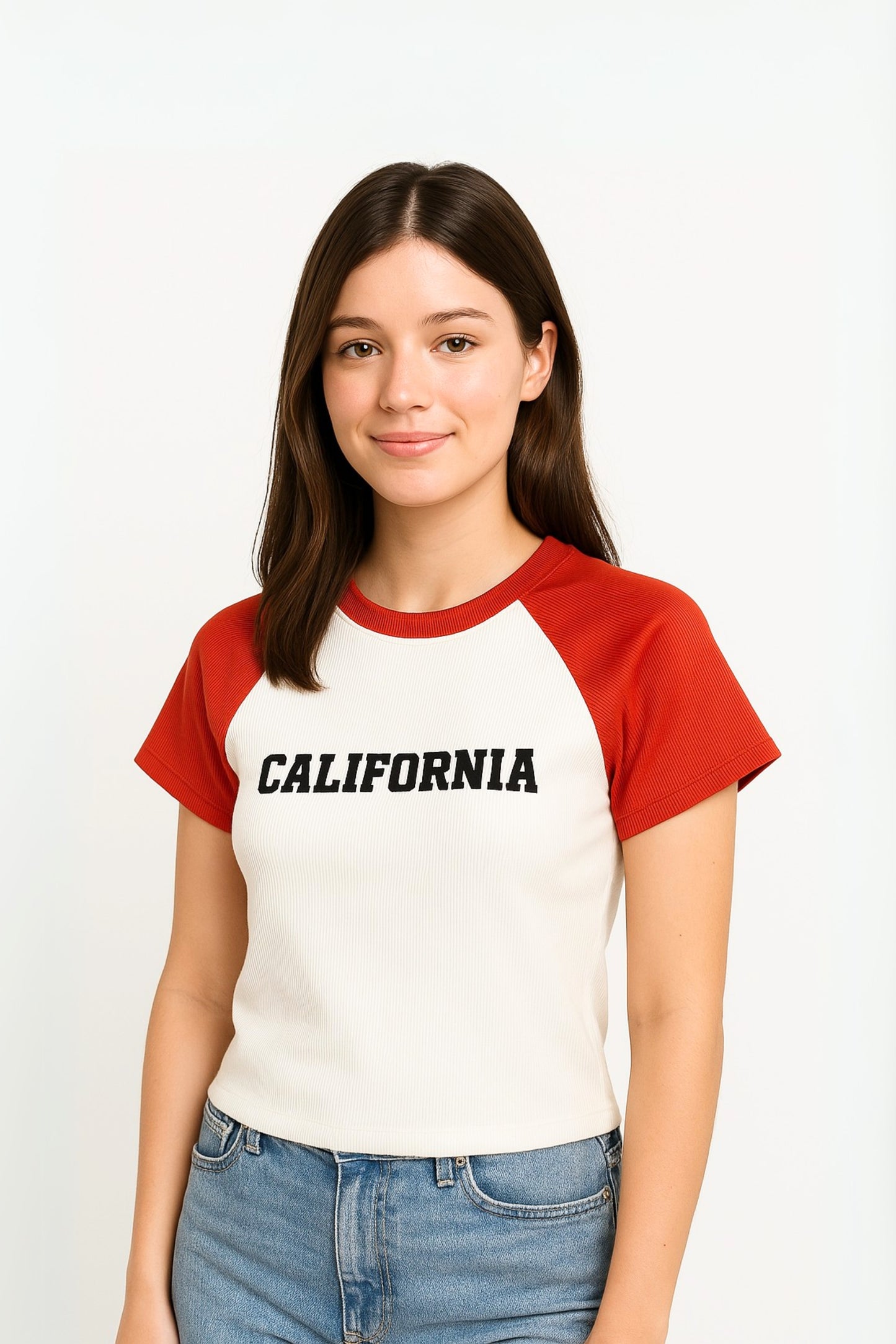 CAMISETA CROP COMBINADA STOESSEL
