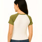 CAMISETA CROP COMBINADA STOESSEL
