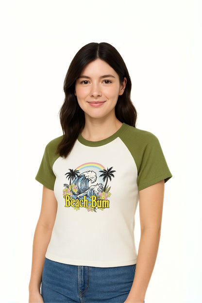 CAMISETA CROP COMBINADA STOESSEL