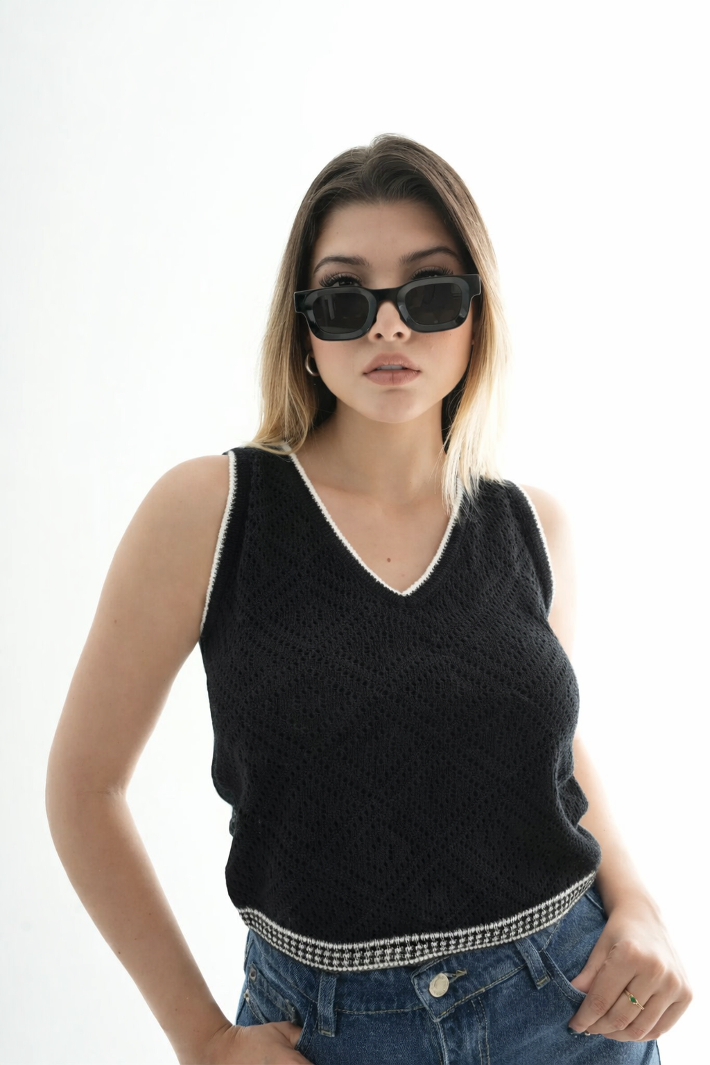 CHALECO TEJIDO CROCHET 7267