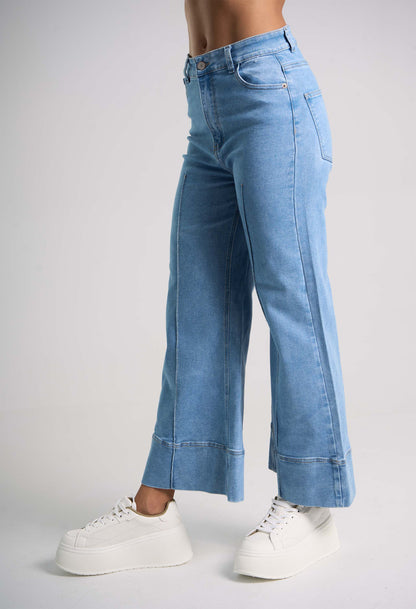 JEANS WIDE LEG CROP CELTIC