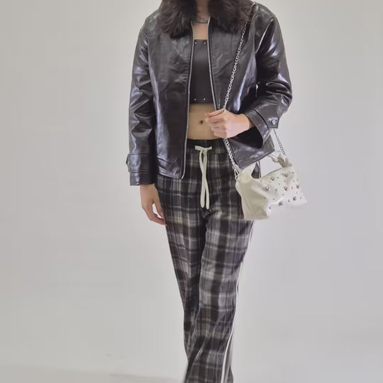 CHAQUETA EFECTO PIEL 8748.