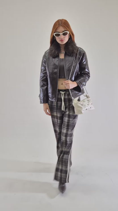 CHAQUETA EFECTO PIEL 8748.