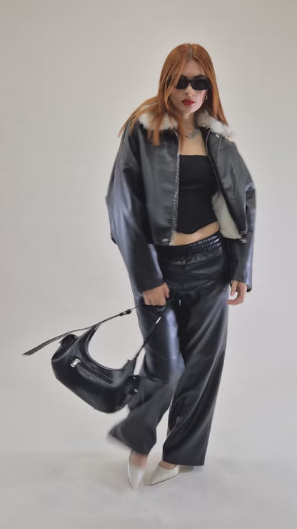 26 PANTALON JOGGER EFECTO PIEL 8796