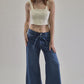 BH JEANS WIDE LEG CINTURON 7232
