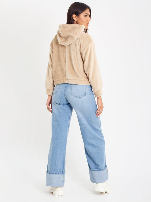BUZO CROP CAIPIRINHA BEIGE