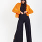 CHAQUETA EFECTO PELO MIMOSA NARANJA