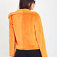 CHAQUETA EFECTO PELO MIMOSA NARANJA