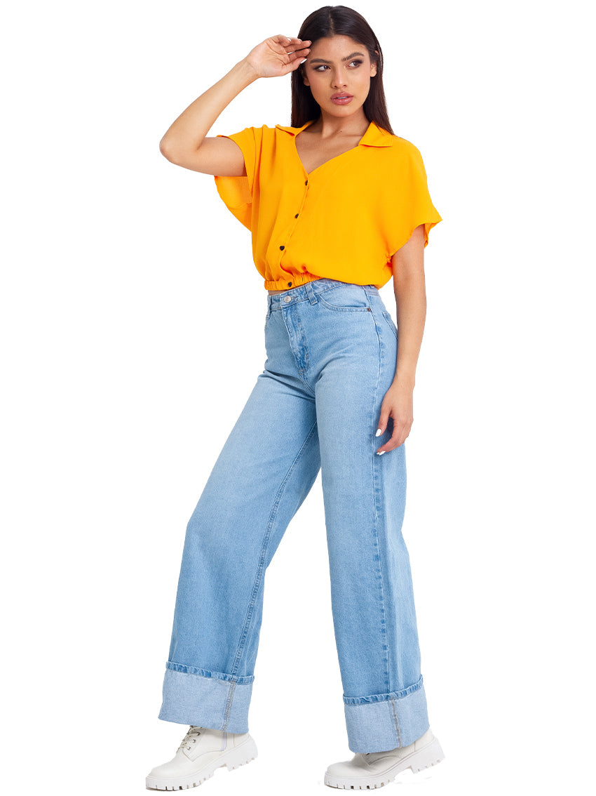 CAMISA MANGA CORTA RICK NARANJA