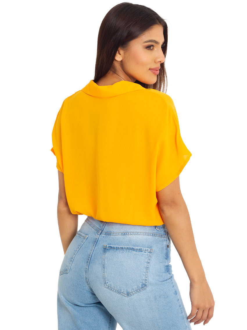 CAMISA MANGA CORTA RICK NARANJA